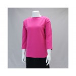 French Terry Boat Neck Hot Pink